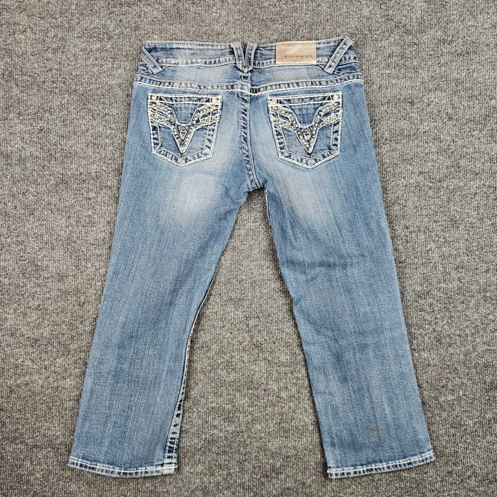 Vigoss The Chelsea Capri Jeans Womens 5/ 6 Med Wash‎ Low Rise Stretch Denim Crop